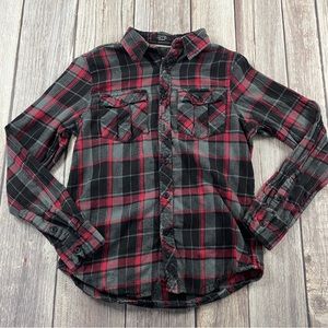 Eighty-Eight Platinum Button up Long Sleeve Shirt Plaid Slim Mens Size Medium.